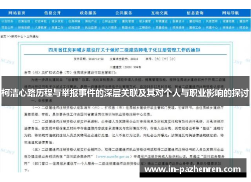 柯洁心路历程与举报事件的深层关联及其对个人与职业影响的探讨